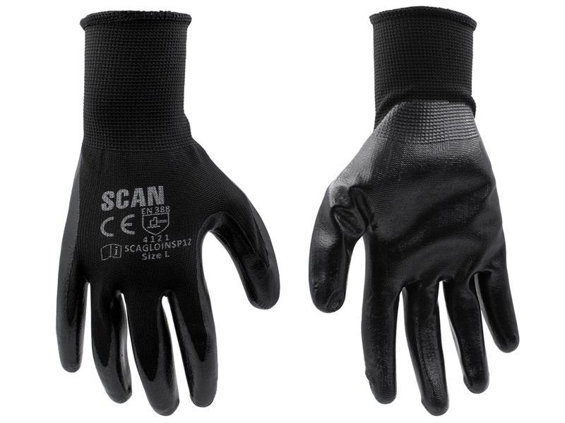 Scan Seamless Inspection Gloves - L (Size 9) (pack 12) SCAGLOINSP12