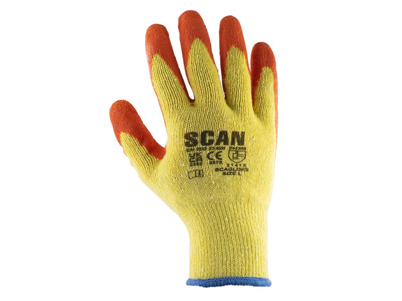 Scan Knitshell Latex Palm Gloves - L (Size 9) SCAGLOKS