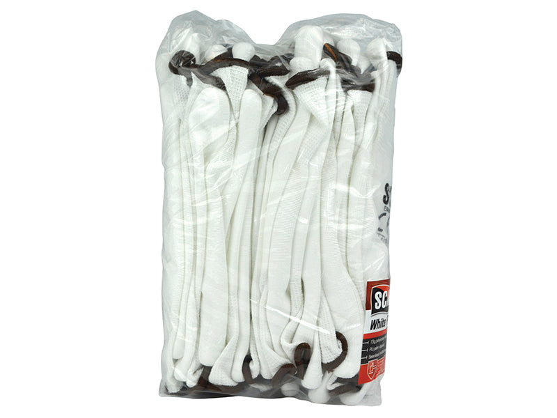 Scan White PU Coated Gloves - XL (Size 10) (Pack 12) SCAGLOPUW12X