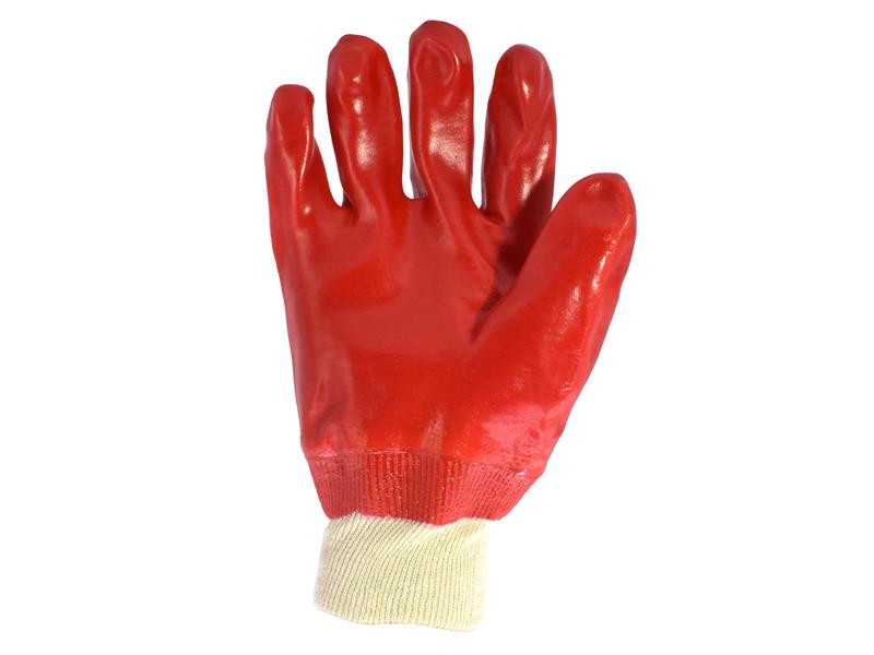 Scan PVC Knitwrist Gloves - L (Size 9) SCAGLOPVCKW