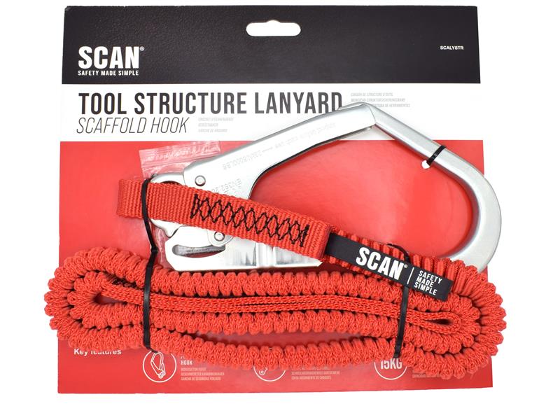 Scan Tool Structure Lanyard Length 1500 - 2500mm With Scaffold Hook SCALYSTR