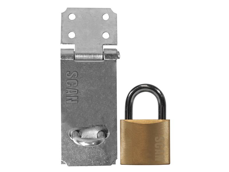 Scan Hasp and Staple 89mm 40mm Padlock With 3 keys SCAPHSGP89
