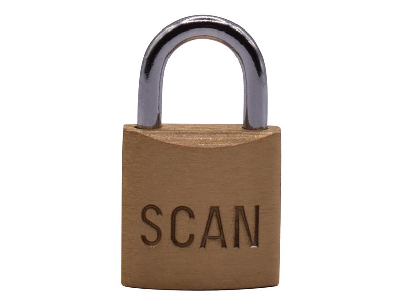 Scan Brass Padlock 20mm With 3 keys SCAPLB20