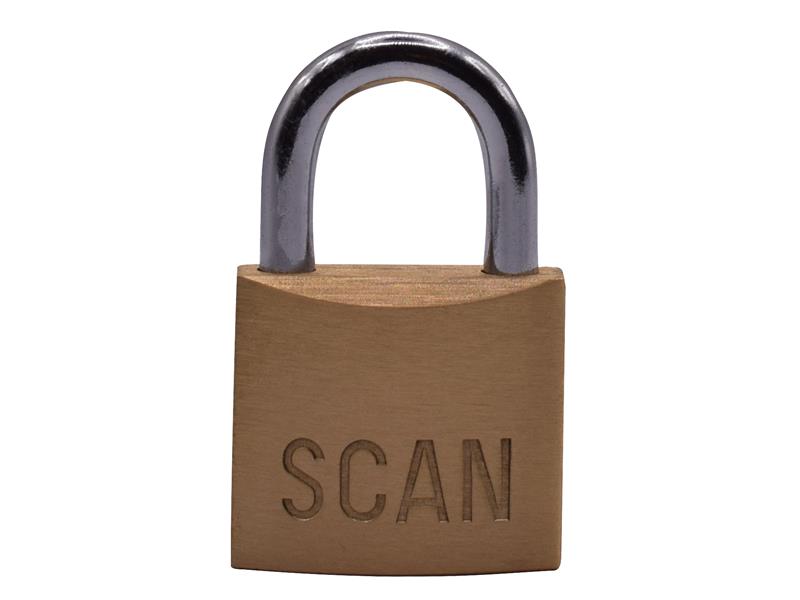Scan Brass Padlock 30mm With 3 keys SCAPLB30