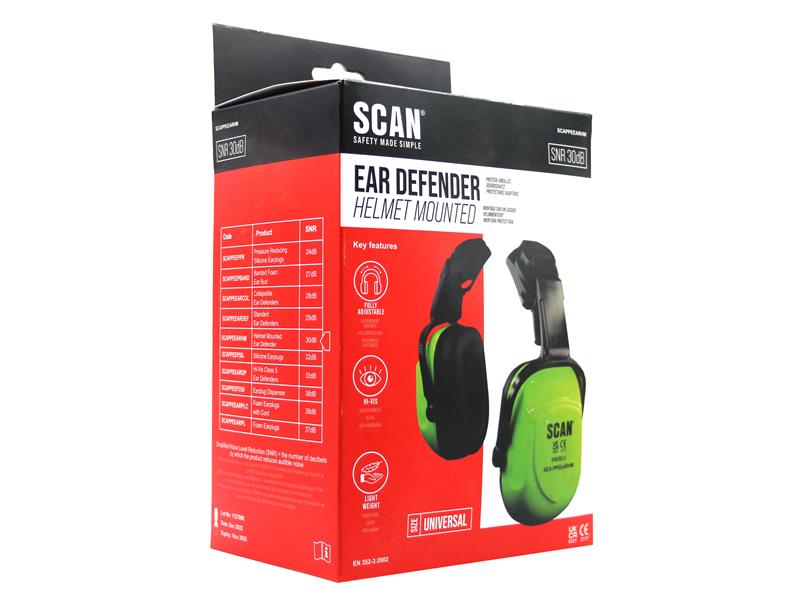 Scan Helmet Mounted Ear Defenders SCAPPEEARHM