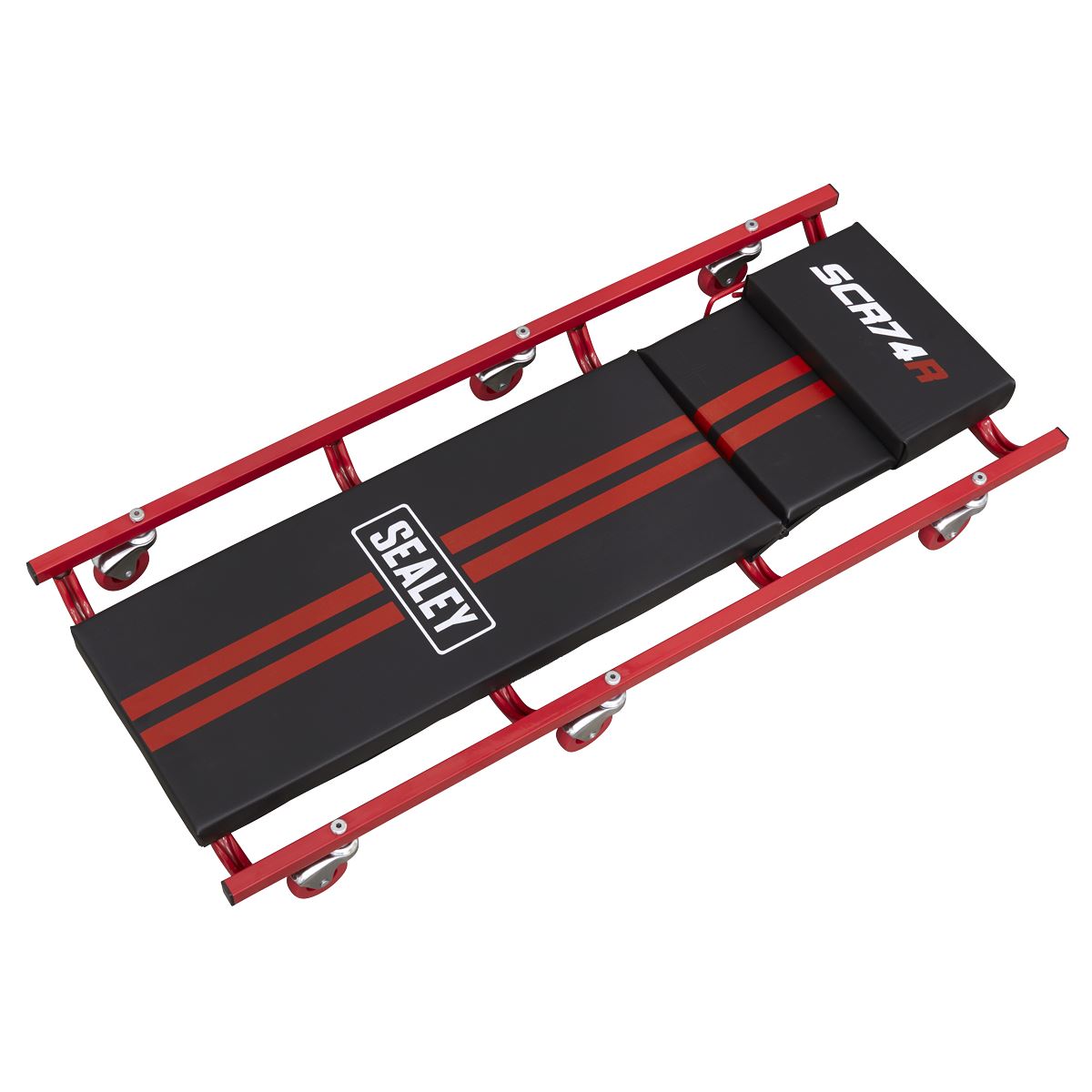Sealey Creeper 40" with Steel Frame, 6 Wheels & Adjustable Headrest Deluxe American-Style SCR74