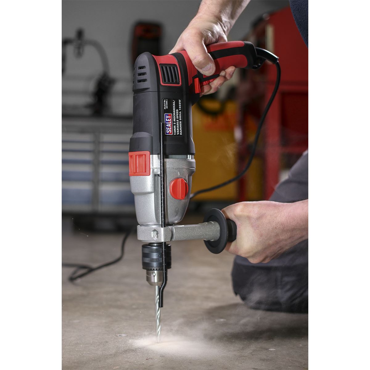 Sealey Hammer Drill �13mm 2 Mechanical/Variable Speed 1050W/230V SD1000
