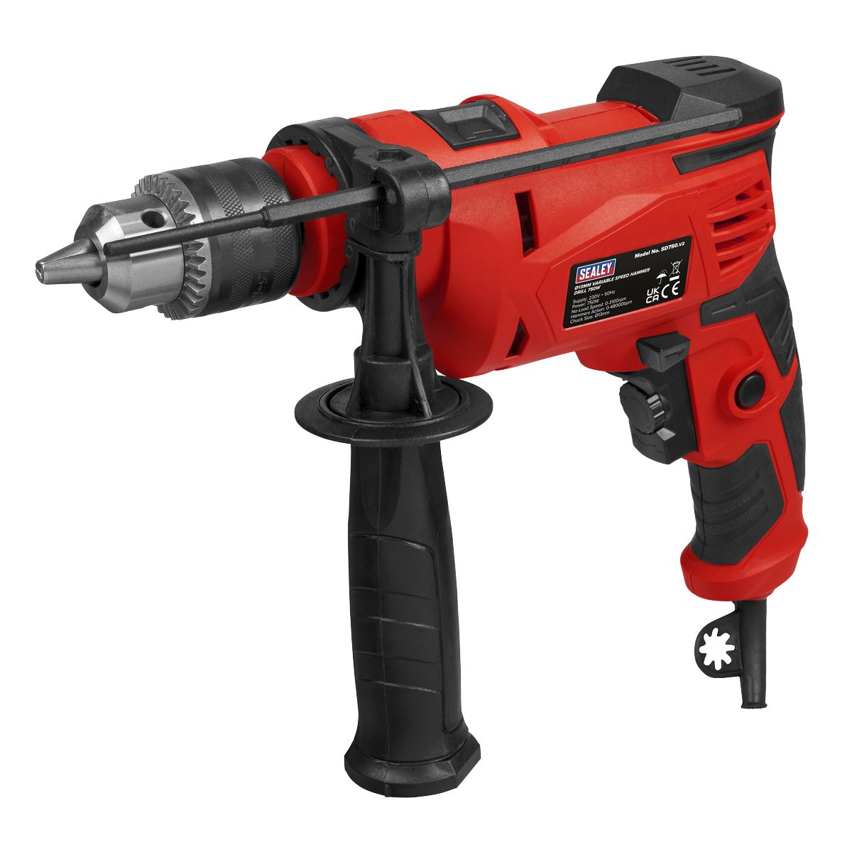 Sealey Hammer Drill �13mm Variable Speed with Reverse 750W/230V SD750