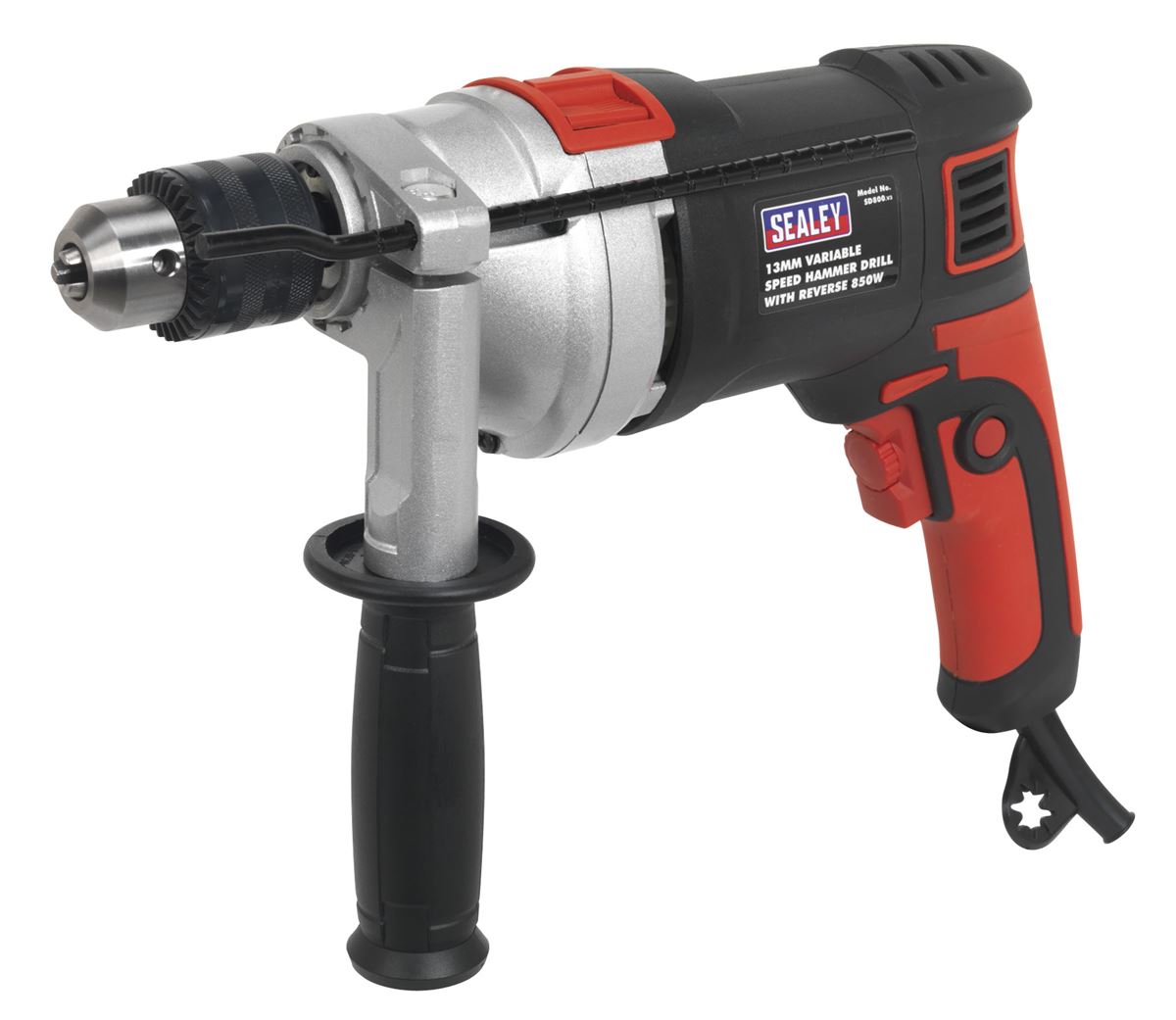 Sealey Hammer Drill �13mm Variable Speed with Reverse 850W/230V SD800
