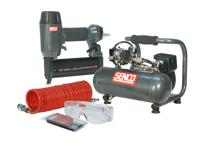 Senco Finish Pro 18 Pneumatic Nailer & 1 HP Compressor Kit 110V SENPC0964UK1