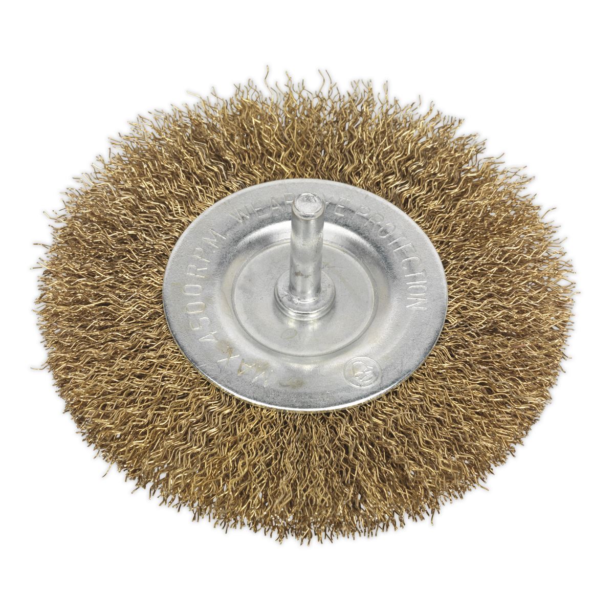 Sealey Flat Wire Brush �100mm �6mm Shaft SFB100