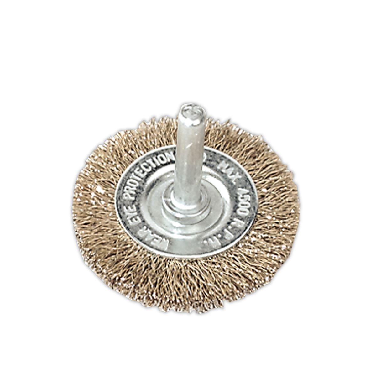 Sealey Flat Wire Brush �50mm with 6mm Shaft SFB50