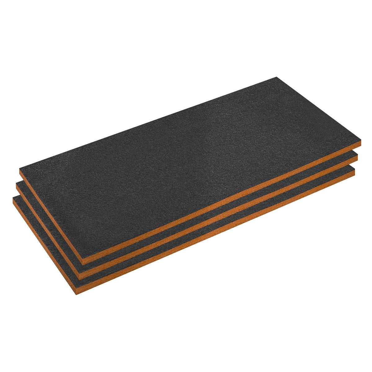 Sealey Easy Peel Shadow Foam® 1200 x 550 x 30mm, Orange/Black - Pack of 3 SFPK30OR