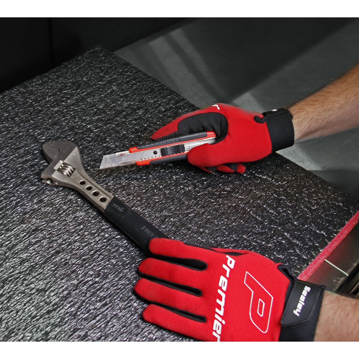 Sealey Easy Peel Shadow Foam® Red/Black 30mm - Pack of 3 SFPK30R