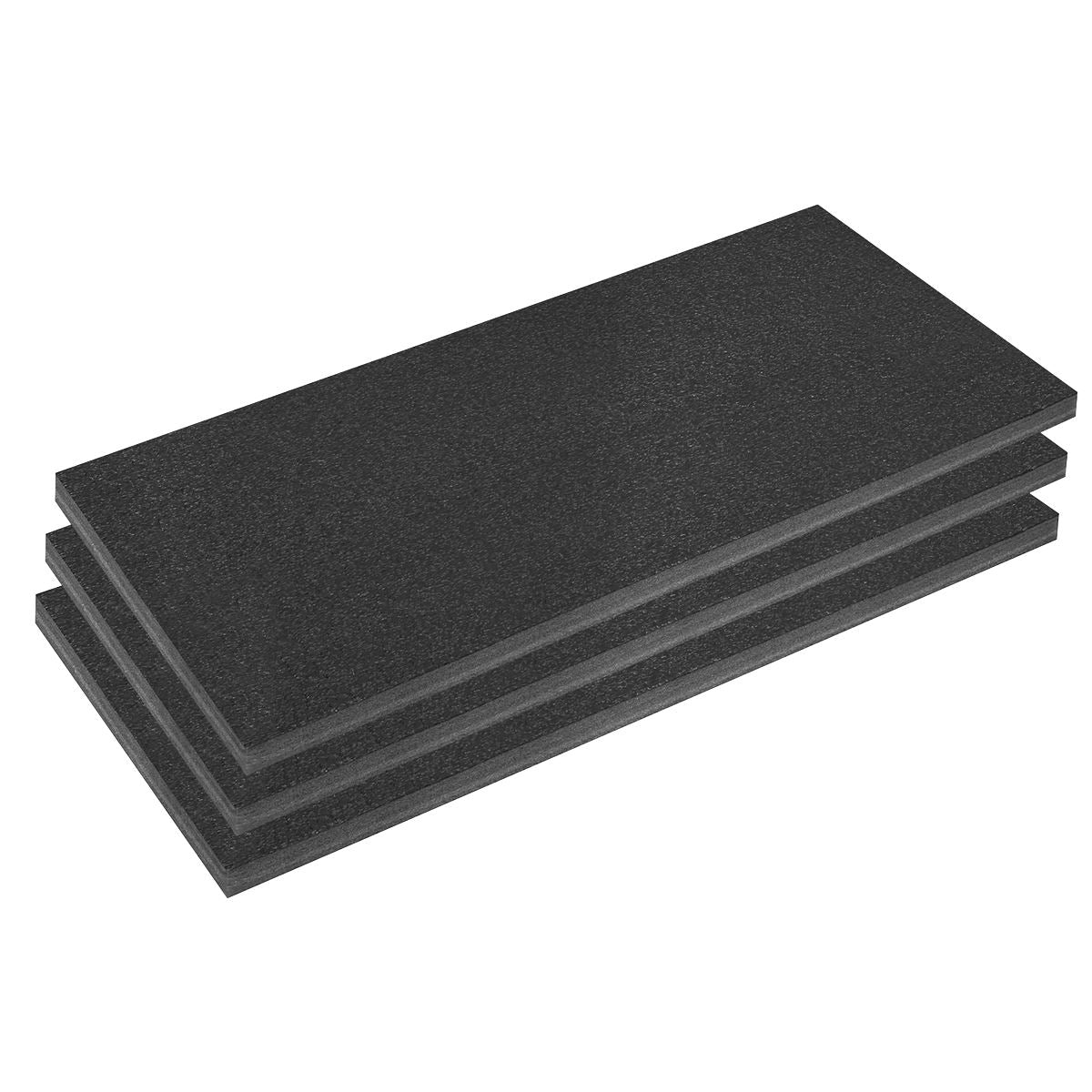 Sealey Easy Peel Shadow Foam® 1200 x 550 x 50mm, Black/Black - Pack of 3 SFPK50BK