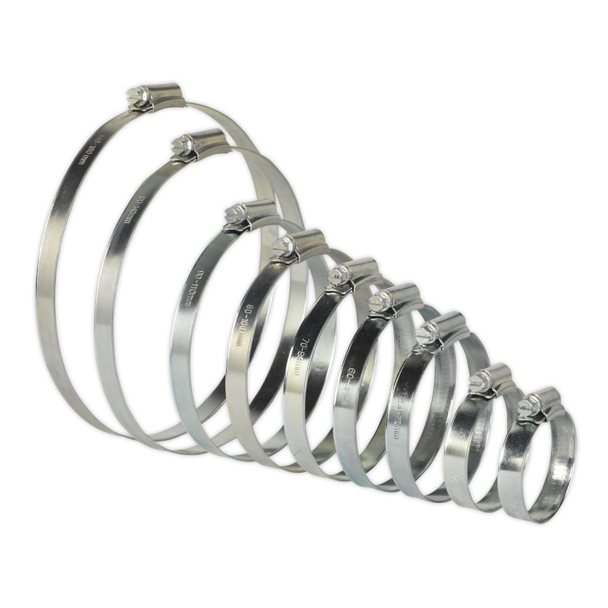 Sealey Hose Clip Assortment 26pc �44-160mm Zinc Plated SHCS2