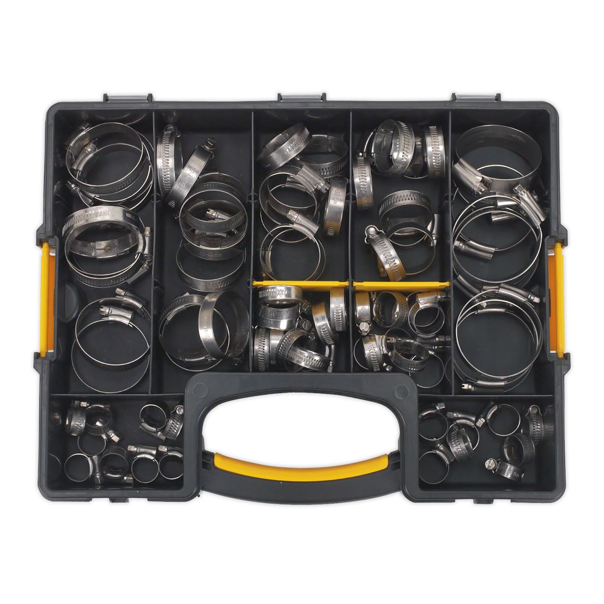 Sealey Hose Clip Assortment 90pc Stainless Steel �10-57mm SHCSS90AC