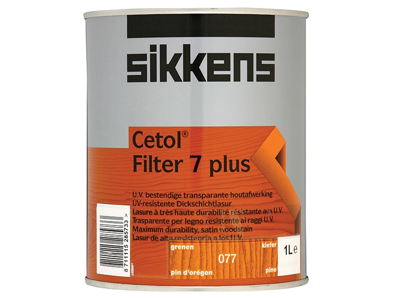 Sikkens Cetol Filter 7 Plus Translucent Woodstain Pine 1 litre SIKCF7PP1L