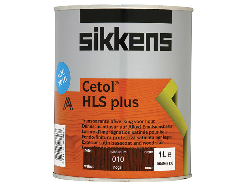 Sikkens Cetol HLS Plus Translucent Woodstain Walnut 1 litre SIKCHLSPW1L