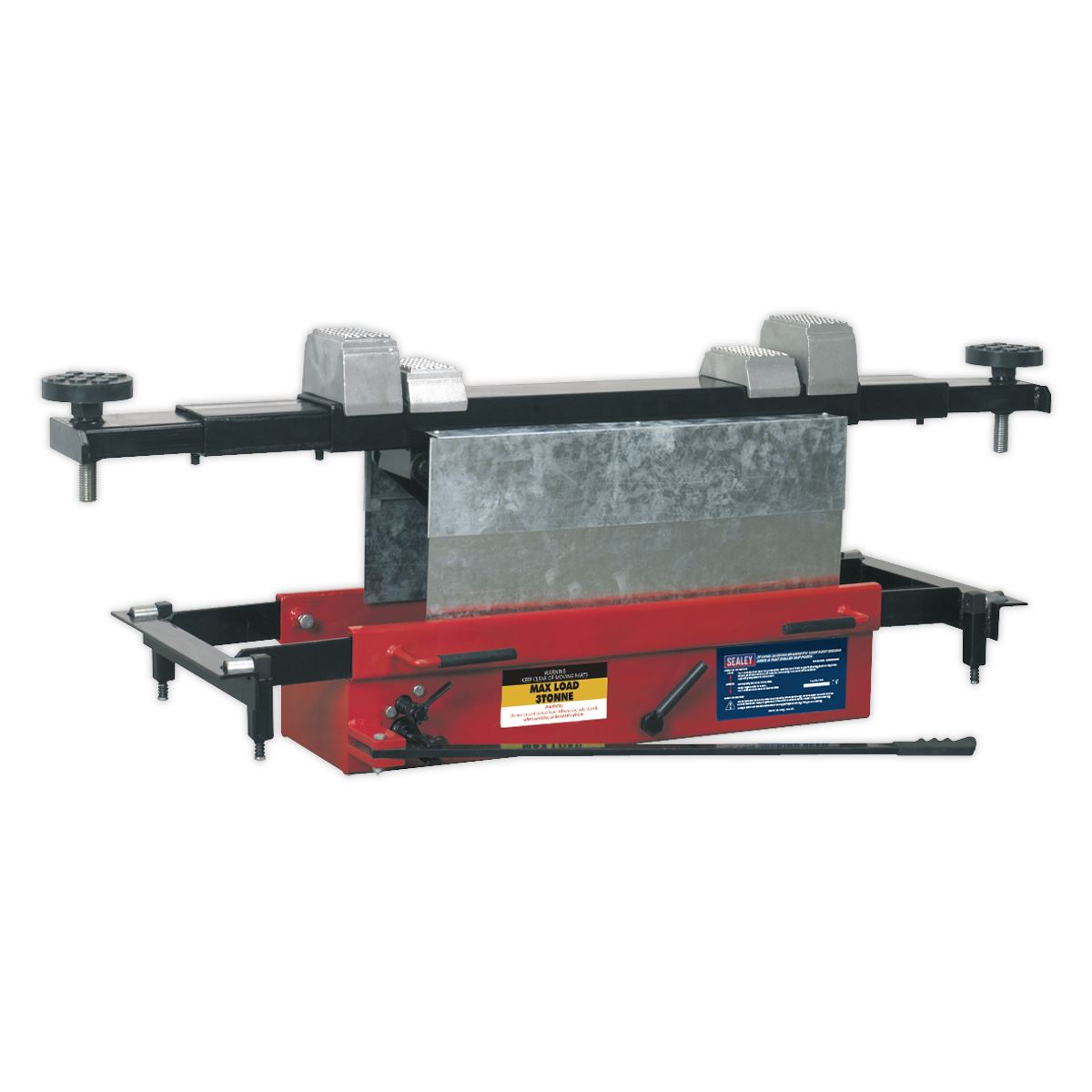 Sealey Jacking Beam 3 Tonne with Arm Extenders & Flat Roller Supports SJBEX300