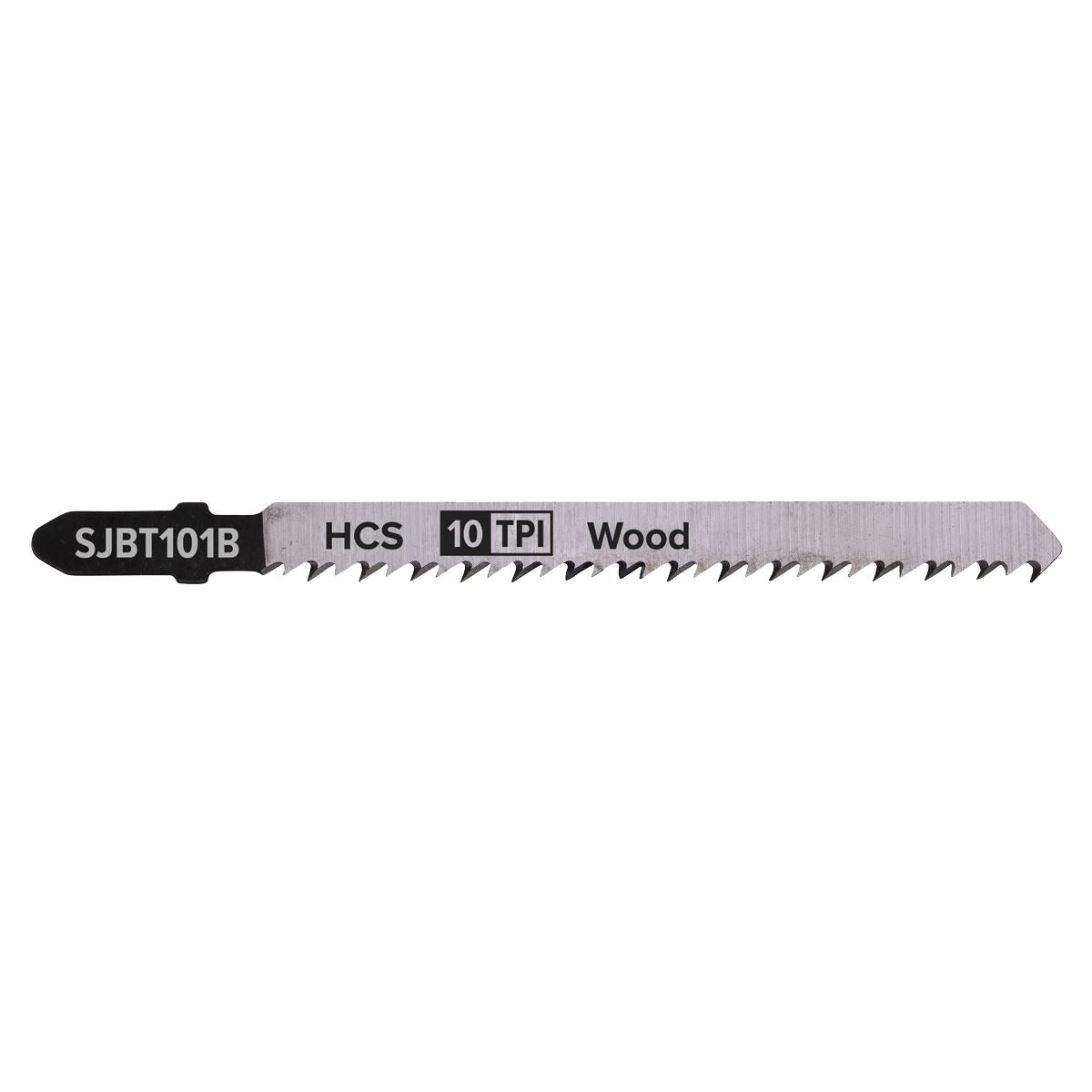 Sealey Jigsaw Blade Hard Wood 100mm 10tpi - Pack of 5 SJBT101B