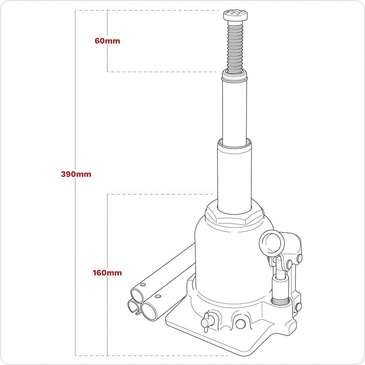 Sealey Bottle Jack 4 Tonne Telescopic SJT4
