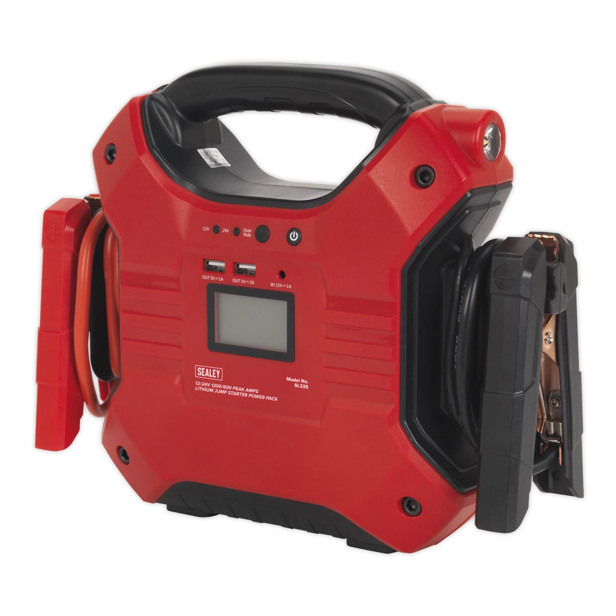 Sealey Jump Starter Power Pack Lithium-ion Phosphate (LiFePo4) 12/24V 1200/600 Peak Amps SL32S