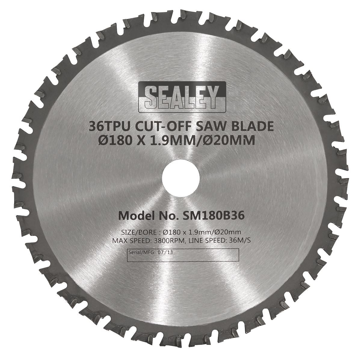 Sealey Cut-Off Saw Blade �180 x 1.9mm/�20mm 36tpu SM180B36