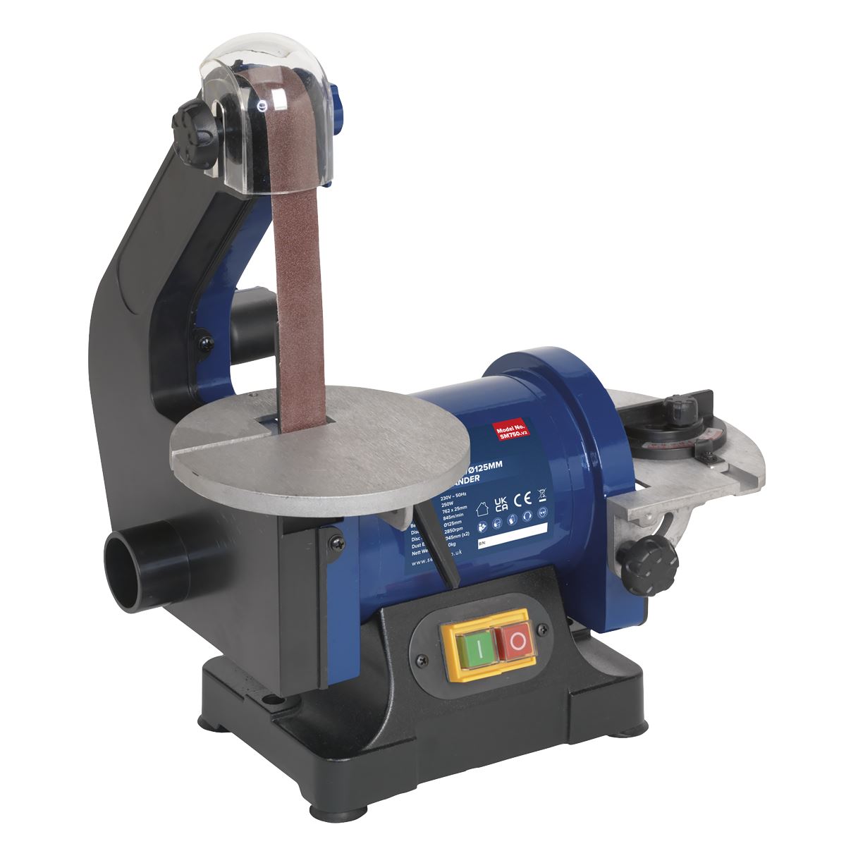 Sealey Belt/Disc Sander 25 x 762mm/�125mm 250W/230V SM750