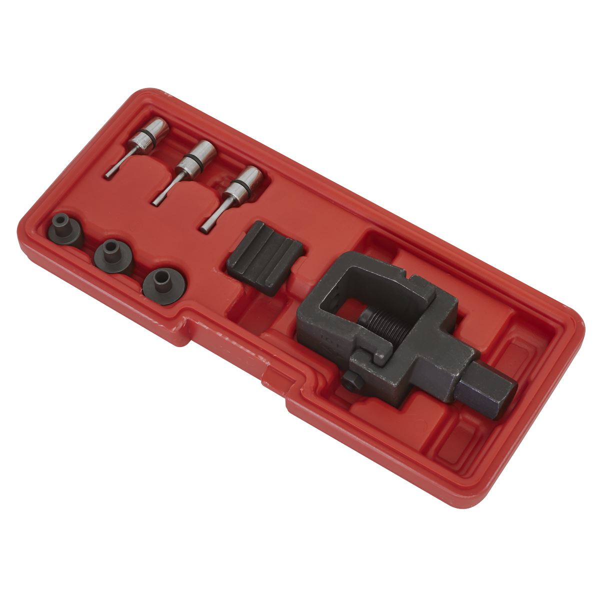Sealey Motorcycle Chain Splitter & Riveting Tool Set - Heavy-Duty SMC4