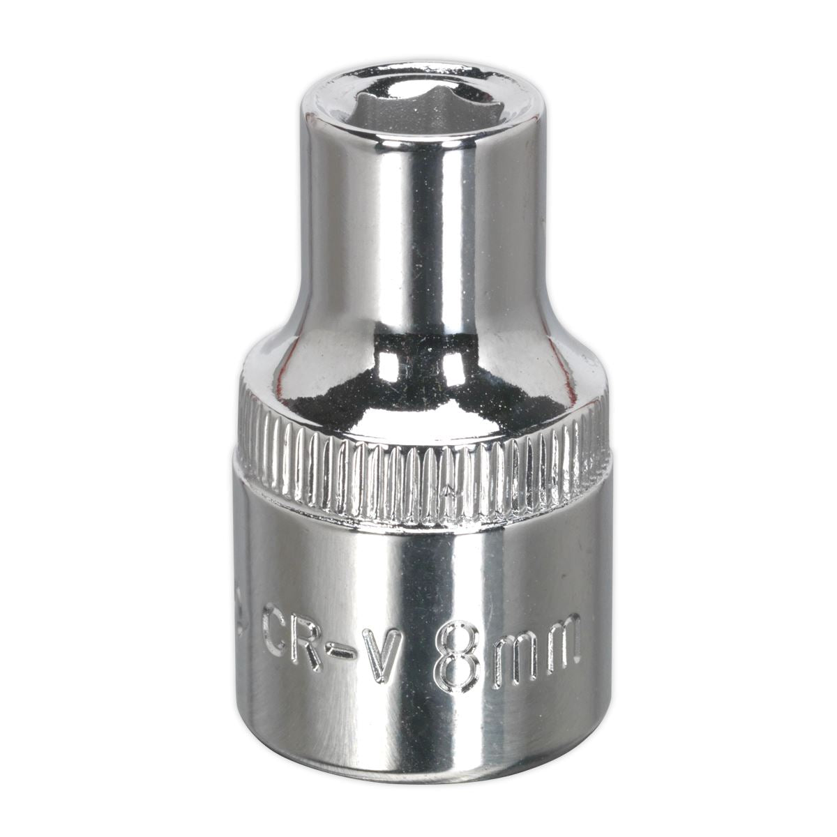 Sealey 8mm WallDrive Standard Length Chrome Socket 1/2"Sq Drive SP1208