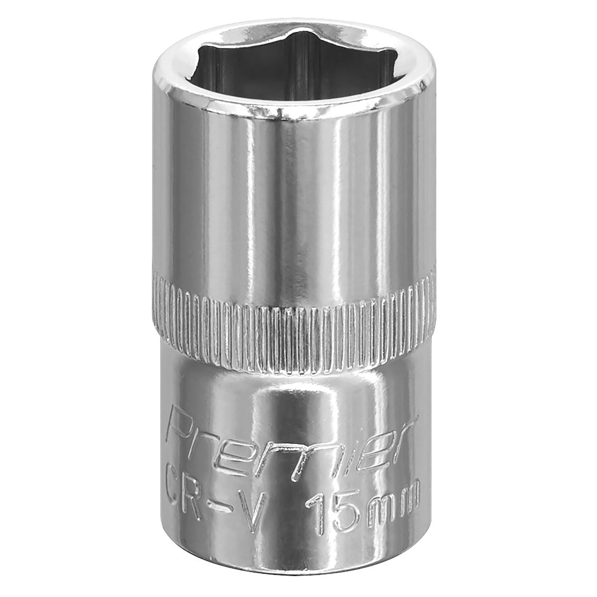 Sealey 15mm WallDrive Standard Length Chrome Socket 1/2"Sq Drive SP1215