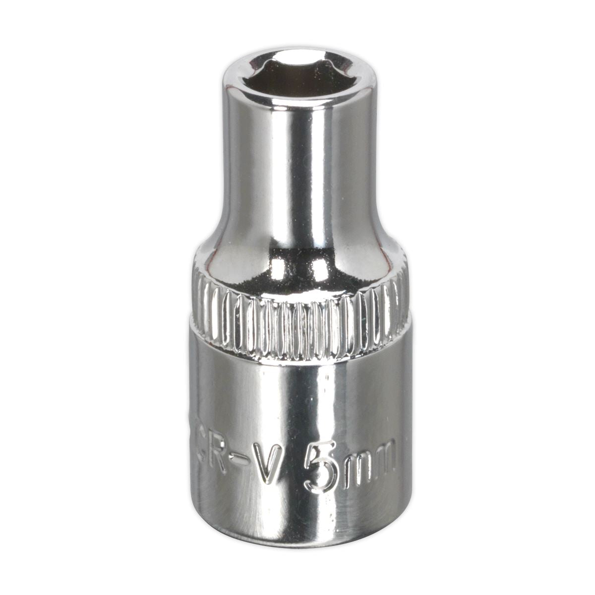 Sealey 5mm 1/4"D Metric WallDrive Chrome Socket Standard Length 6pt SP1405
