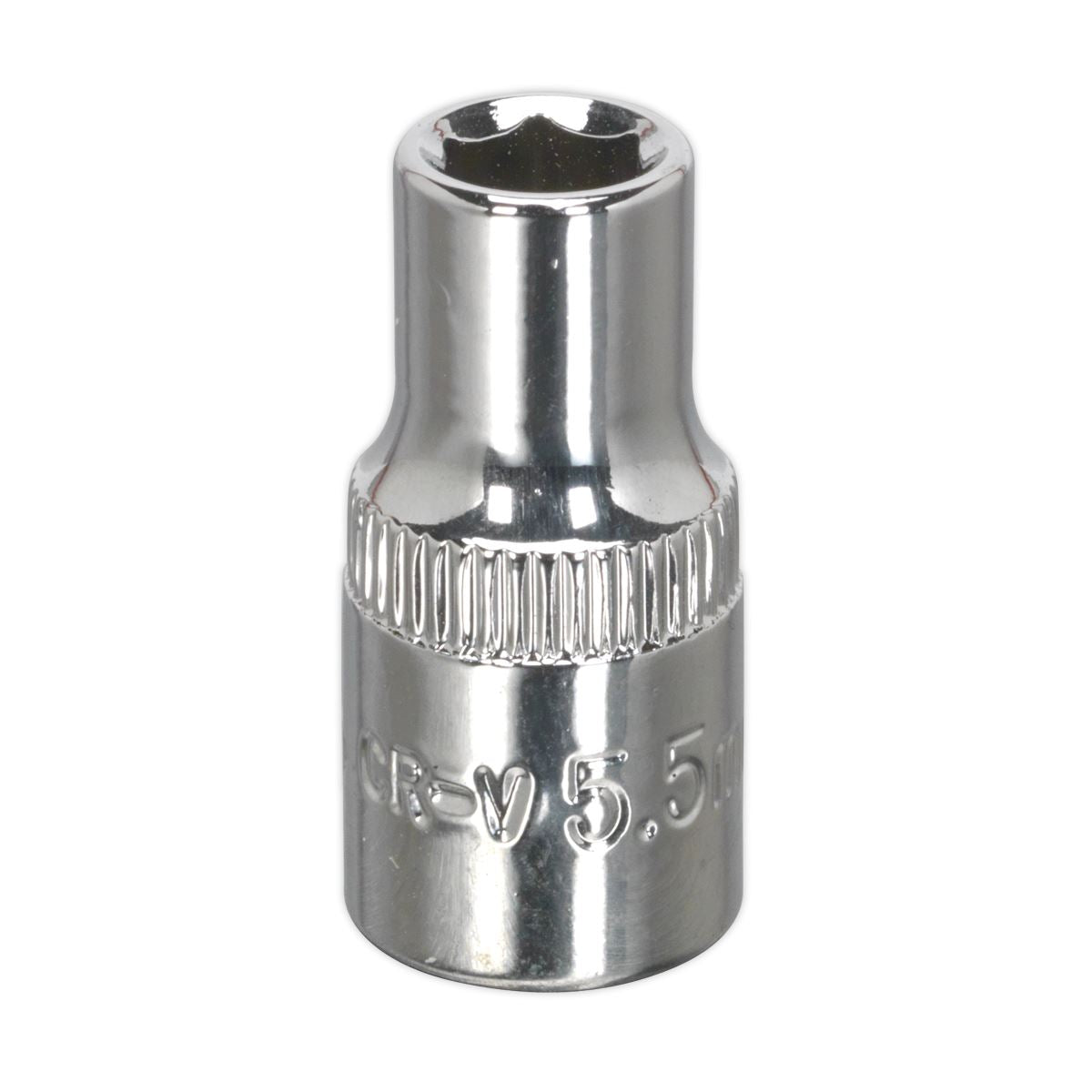 Sealey 5.5mm 1/4"D Metric WallDrive Chrome Socket Standard Length 6pt SP14055