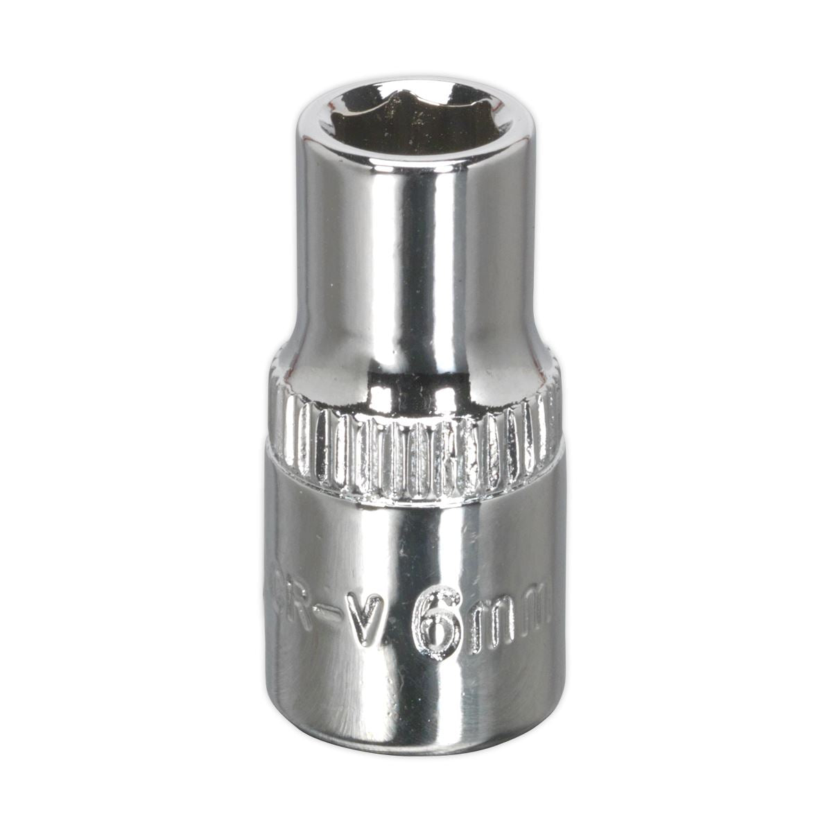 Sealey 6mm 1/4"D Metric WallDrive Chrome Socket Standard Length 6pt SP1406