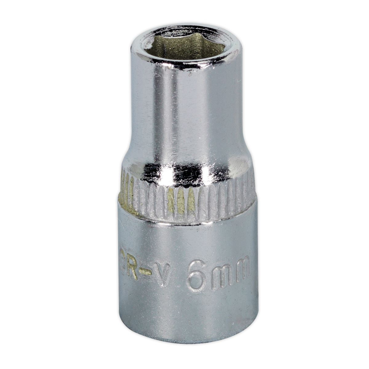 Sealey 6mm 1/4"D Metric WallDrive Chrome Socket Standard Length 6pt SP1406