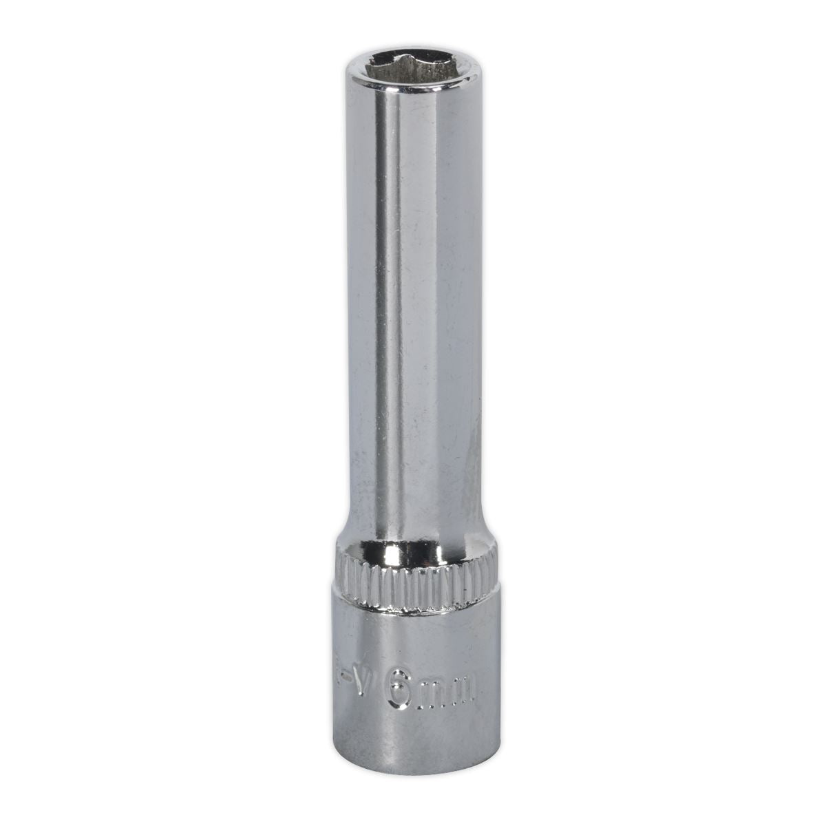 Sealey Metric Socket 6mm Deep 1/4"Sq Drive Fully Polished SP1406D