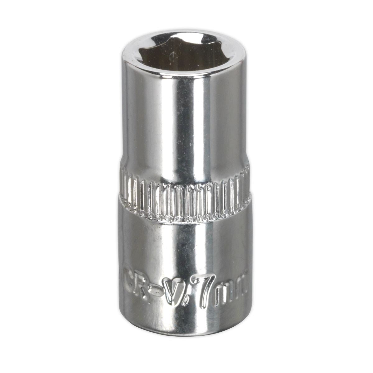 Sealey 7mm 1/4"D Metric WallDrive Chrome Socket Standard Length 6pt SP1407