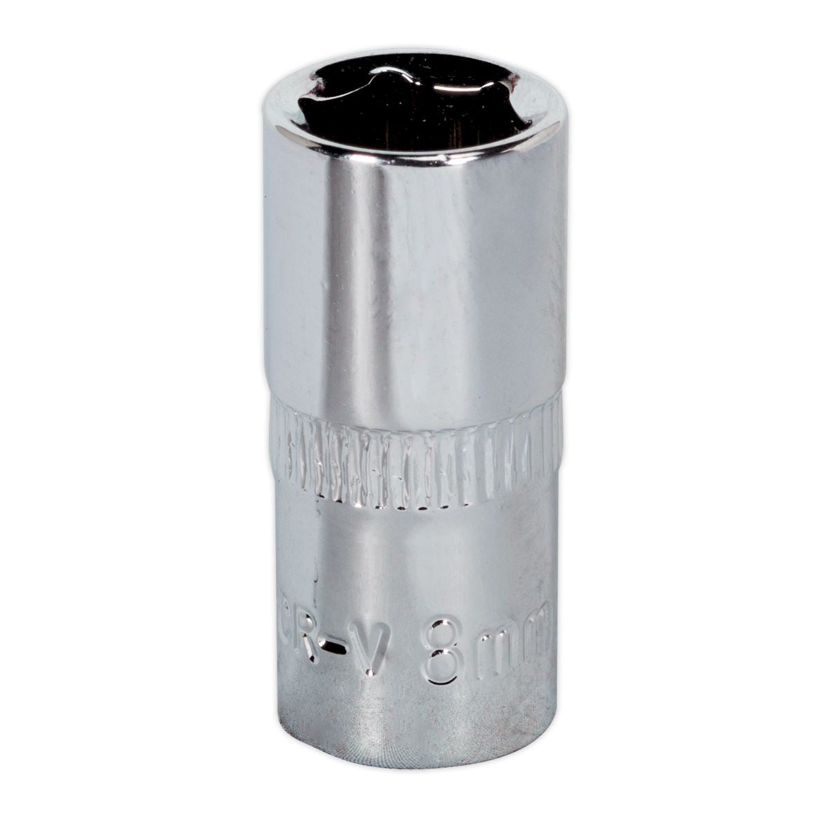 Sealey 8mm 1/4"D Metric WallDrive Chrome Socket Standard Length 6pt SP1408