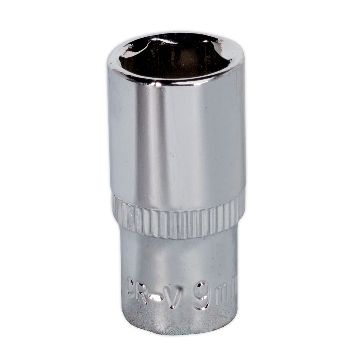 Sealey 9mm 1/4"D Metric WallDrive Chrome Socket Standard Length 6pt SP1409