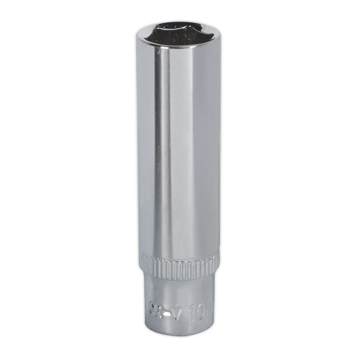 Sealey Metric Socket 10mm Deep 1/4"Sq Drive Fully Polished SP1410D