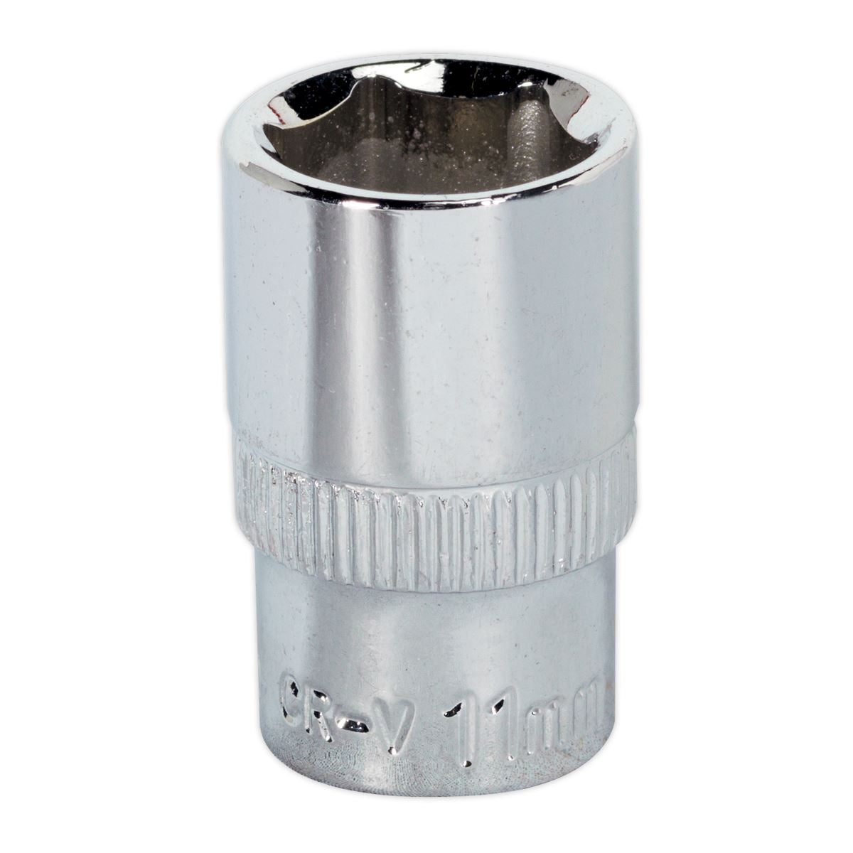 Sealey 11mm 1/4"D Metric WallDrive Chrome Socket Standard Length 6pt SP1411