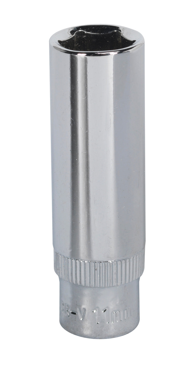Sealey Metric Socket 11mm Deep 1/4"Sq Drive Fully Polished SP1411D