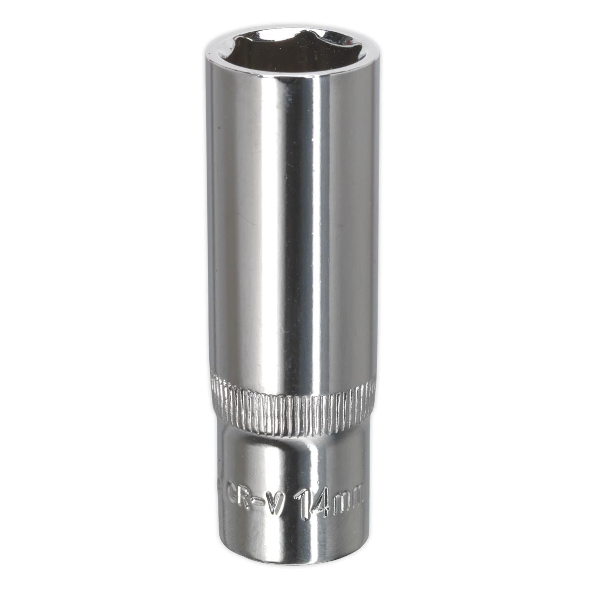 Sealey 14mm Deep 3/8"Sq Drive WallDrive Socket Chrome Hardened Tempered SP3814D