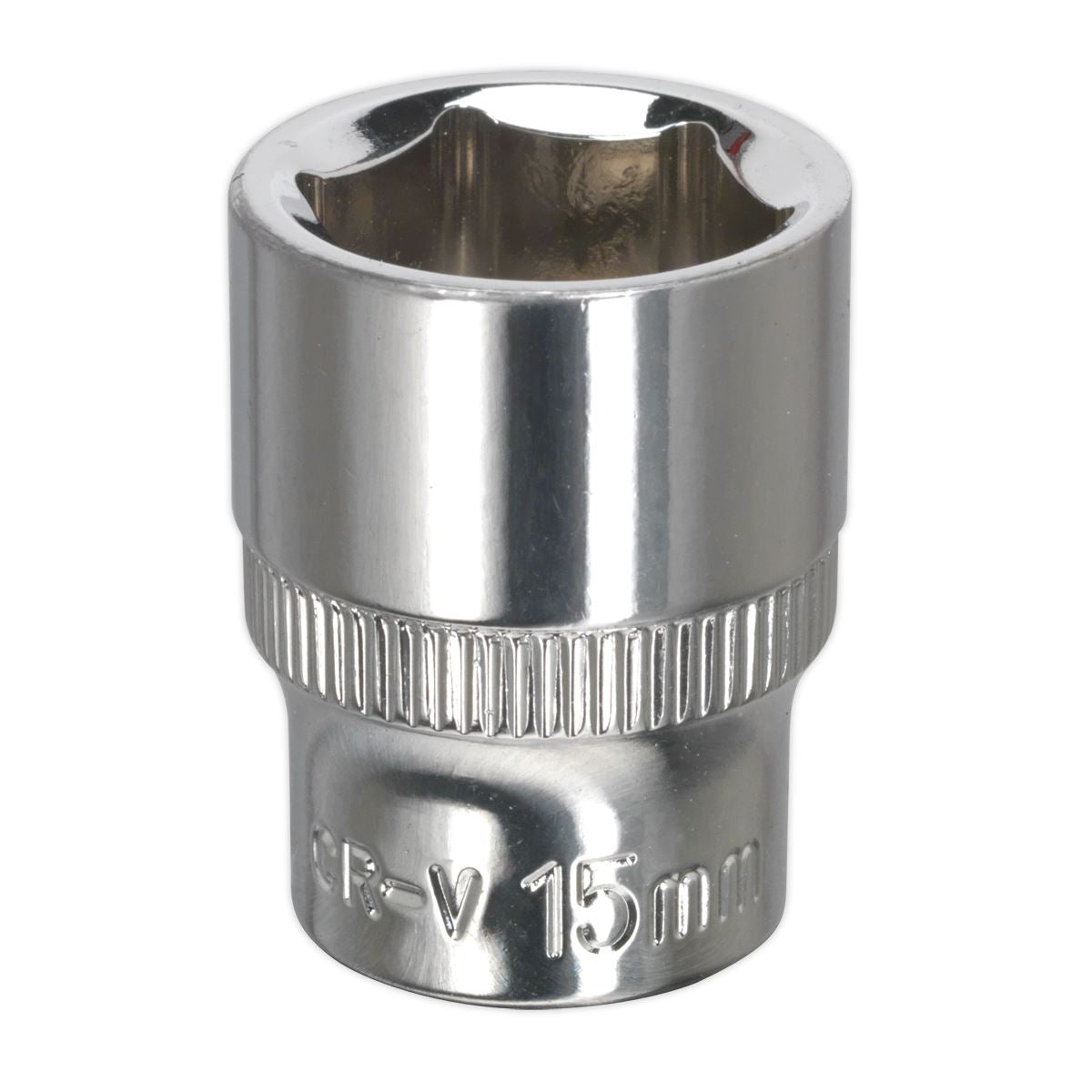 Sealey 3/8"Sq Drive Socket 15mm WallDrive Chrome Standard Length SP3815
