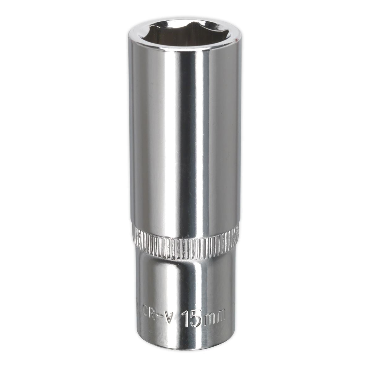 Sealey 15mm Deep 3/8"Sq Drive WallDrive Socket Chrome Hardened Tempered SP3815D