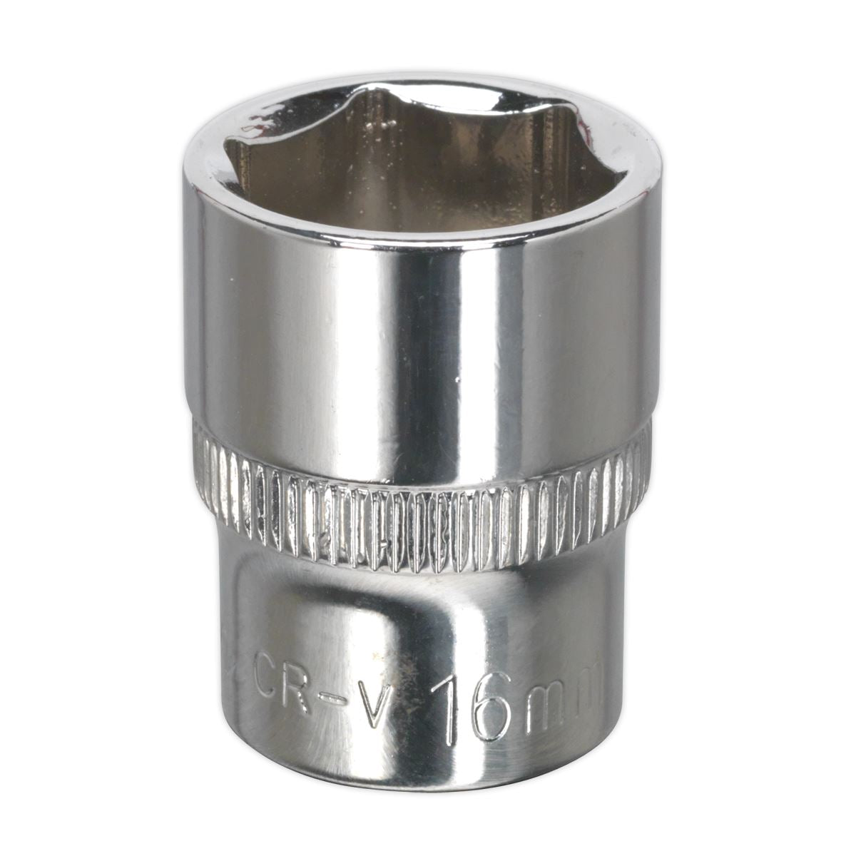 Sealey 3/8"Sq Drive Socket 16mm WallDrive Chrome Standard Length SP3816