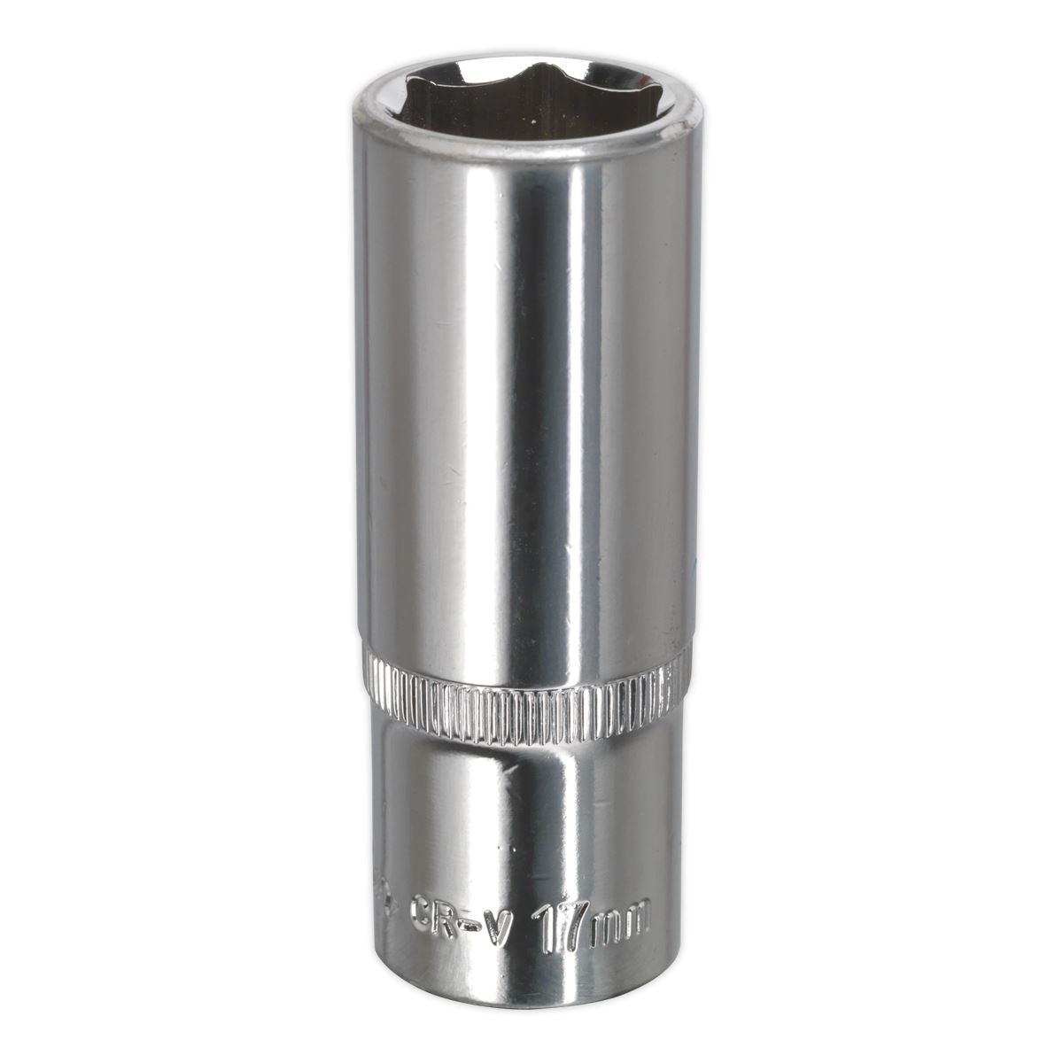 Sealey 17mm Deep 3/8"Sq Drive WallDrive Socket Chrome Hardened Tempered SP3817D