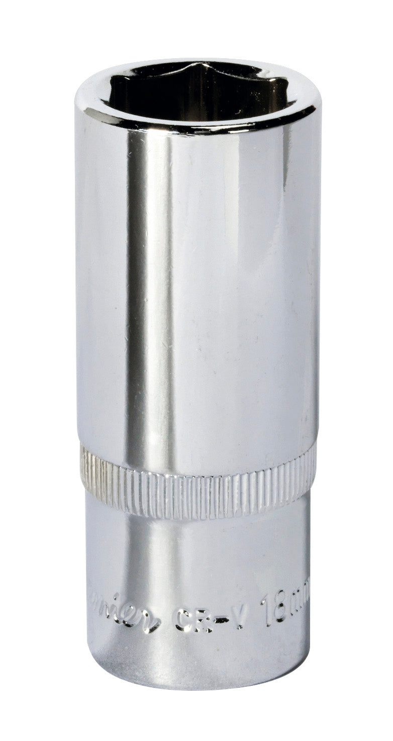 Sealey 18mm Deep 3/8"Sq Drive WallDrive Socket Chrome Hardened Tempered SP3818D