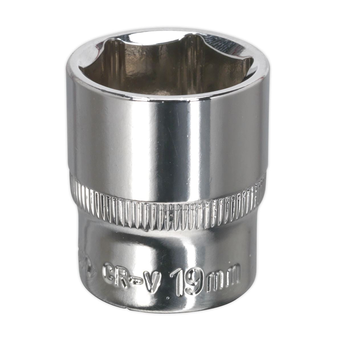 Sealey 3/8"Sq Drive Socket 19mm WallDrive Chrome Standard Length SP3819
